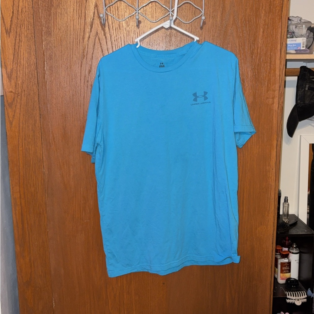 Under Armour Men's Aqua Blue Short Sleeve Tee